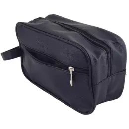 Classic PU Toiletry Bag Black Side